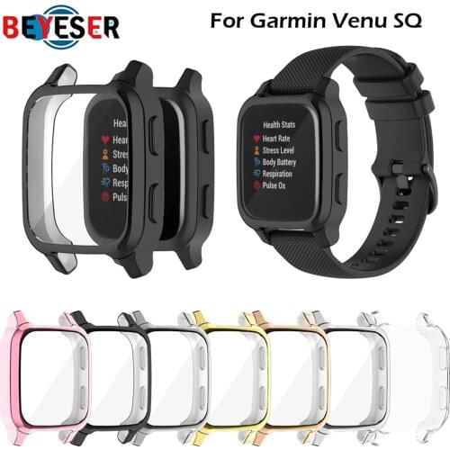 Protection Case For Garmin Venu SQ Smart Watch Plating TPU Soft Cover Full Screen Protector Shell For Garmin Venu Sq Case