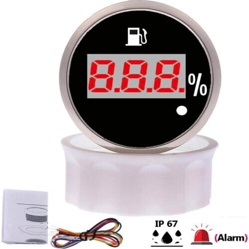 0~190ohm Digital Fuel Level Gauge IP67 Waterproof Boat Car Fuel Level Gauge With 100mm 200mm 250mm 300mm 450mm Sensor