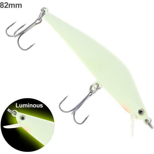 1pc 8g 8.2cm Minnow Night Fishing Lure Hard Bait Noctilucence Simulation Bait