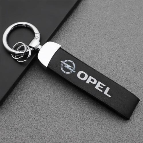 1PCS Metal Leather Car Keychain Key Chain Keyrings For Opel Astra H G J Insignia Mokka Zafira Corsa OPC Auto Stying Accessories