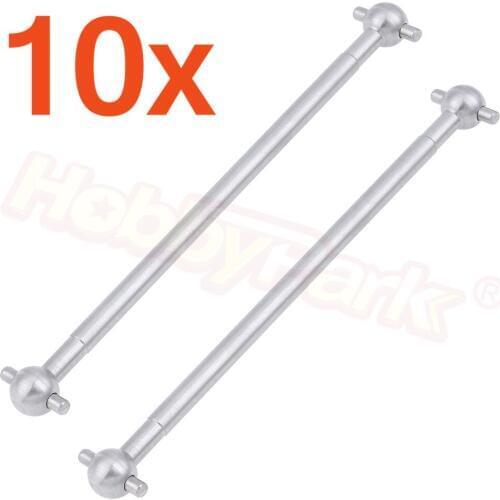 10 Pairs Steel Metal Dogbone For RC 1/10 Electric Himoto E10XT E10XTL Katana Truggy E10MT E10MTL Bowie Truck Replacement 31606