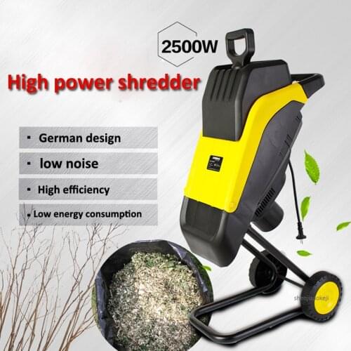 2500W High Power Garden Electric Shredder Wood Shredder Wood Branch Shredder Leaf Shredder
