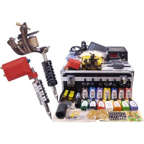YLT-109 Tattoo kit complete tattoo tool equipment high quality rotary tattoo machine Free shopping