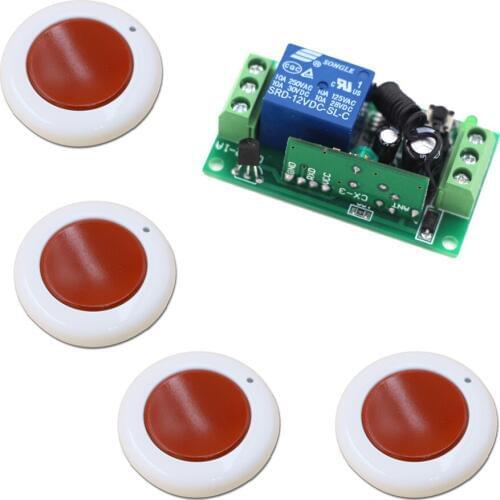 12V 24V Wireless Remote Switch 9V 10A Relay Module Transmitter Remote Control Switch For Motor Light LED 315/433Mhz