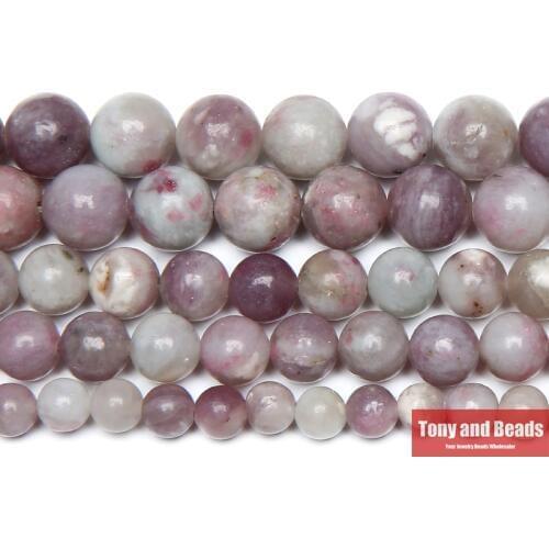 Natural Stone Violet Lilac Jaspers Beads In Loose 15" Strand 4 6 8 10 12 MM Pick Size For Jewelry