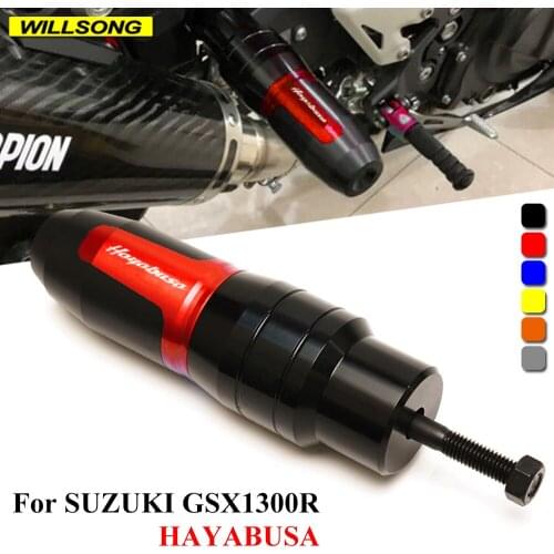 CNC Exhaust Pipe Crash Protector Muffler Guard Falling Protection For SUZUKI GSX1300R HAYABUSA Motorcycle Accessories
