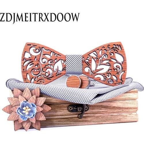 Bintangor Wooden Bow Ties For Men Bowtie Classic Daily Party Butterfly Wedding Suit Shirt Bowknots Tie Accessory Drop Shipping