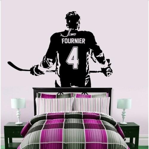 Home Decor Hockey Girls Decal Wall art Custom Women - Ice Hockey Player Vinyl Sticker choose name & numbers wall Decal M-148