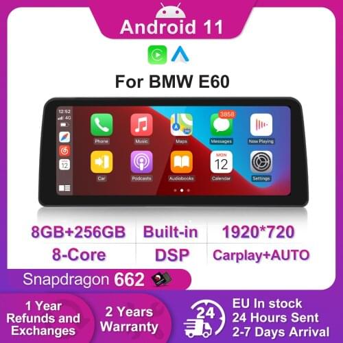 Fellostar 12.3''Android 11 8+256G Car Radio Player For BMW 5 Series E60 E61 MASK CCC CIC System DSP IPS 4G LTE Wireless carplay