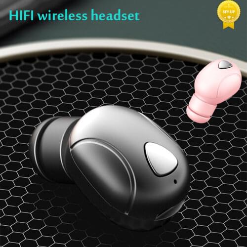 Fone De Ouvido Bluetooth 5.0 Earbuds Sports Monaural Earphone Mini Wireless Headphones with Mic 9D Bass Sound Waterproof Stereo