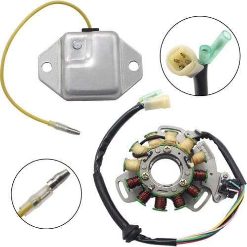 Motorcycle Magneto Stator Coil +Voltage Regulator Rectifier For Yamaha YFZ350 Banshee 350 7XE-81910-00 2GU-85510-50 82F-81910-A0