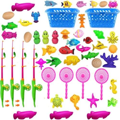 Summer Toys Childrens Magnetic Fishing Toys Water Games Childrens Pool Game Kitten Fishing Fish Baby Puzzle Sports Kids Gifts
