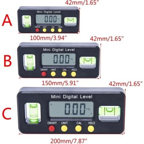 Magnetic Angle Finder Electronic Level Box Digital Level Horizontal Inclinometer Angle Ruler Measuring Tool Wholesale