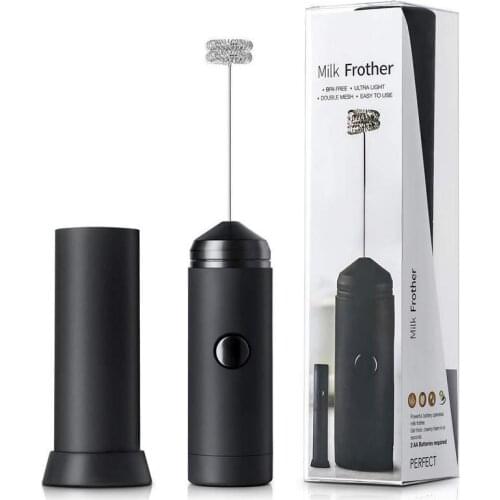 Powerful Double Spring Whisk Electric Milk Frother Kitchen Mixer Hand Milk Foamer for Coffee Latte Cappuccino Electric Frother