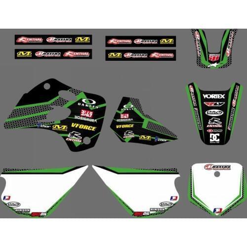 New style Net 0447 TEAM GRAPHICS&BACKGROUNDS DECALS STICKERS Kits Fit for KX80 1994 1995 1996 1997