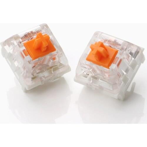 NovelKeys x Kailh Sherbet Switch for Mechanical Keyboard Tactile Axis 3pin RGB SMD Clickbar Orange 45g force Customize DIY Game