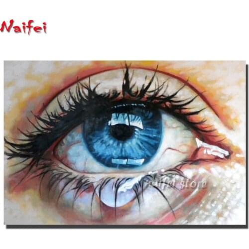 Full Diamond "Teary Eyes paintings DIY 5D Diamond Painting Cross Stitch Home Decor Picture Of Rhinestone Handmade