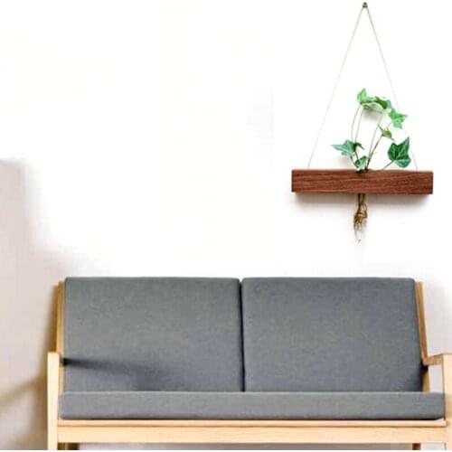 Hot Indoor Propagation Station Home Decor Test Tube Vase Planter Wall Hanging Wood Glass Terrarium Office