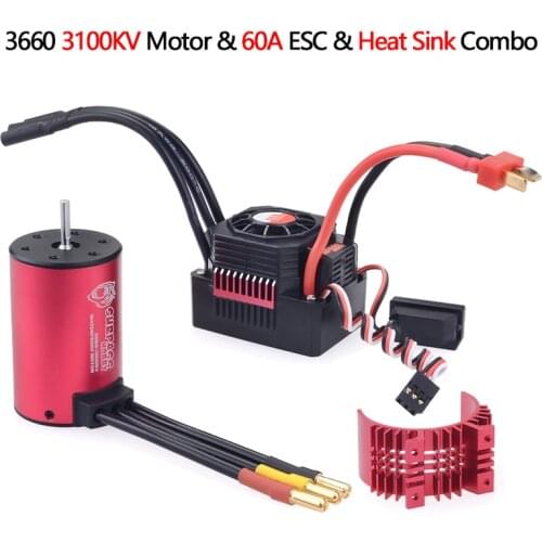 RC Car 1:10 Parts 3660 3500KV 3100KV Brushless Motor 60A ESC Watterproof Motor For Remote Control Racing Cars Drift Acrressory