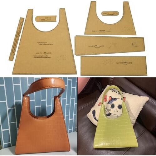 1Set DIY Kraft Paper Template New Fashion Crossbody Bag Womens Shoulder Bag Leather Craft Pattern DIY Stencil Sewing Pattern