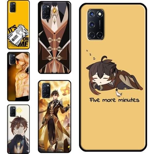 Zhongli Genshin Impact Cool Case For OPPO A91 A93 A83 A15 A31 A53 A9 A5 2020 F5 Find X3 Pro A52 A72 A3S A5S Cover Capa