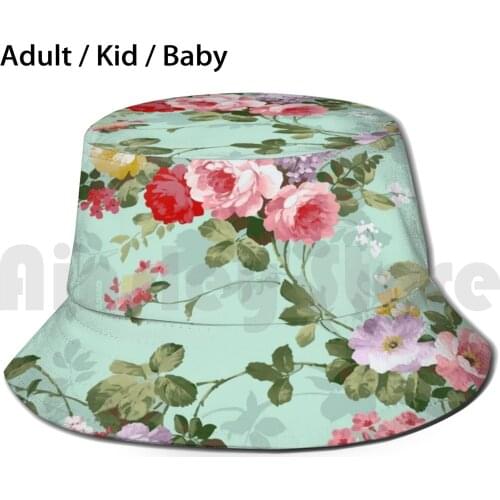 Pink And Red Roses Pattern Roses Pattern Garden Flowers Gift Sun Hat Roses Plants Pattern
