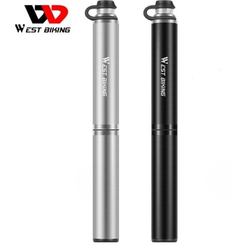 WEST BIKING Bicycle Air Pump 160PSI MTB Bike Presta Schrader Valve Hose Portable Mini Pump Cycling Tire Inflator Valve
