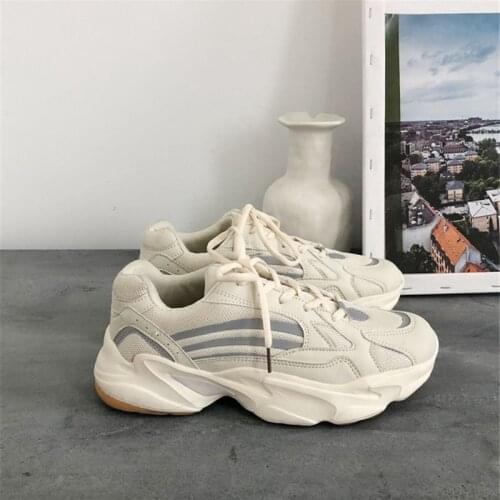 Plus Size Women Sneakers 2021 Summer Reflective Womens Platform Sneakers Thick Sole Height Increasing Sport Shoes Woman Casuals