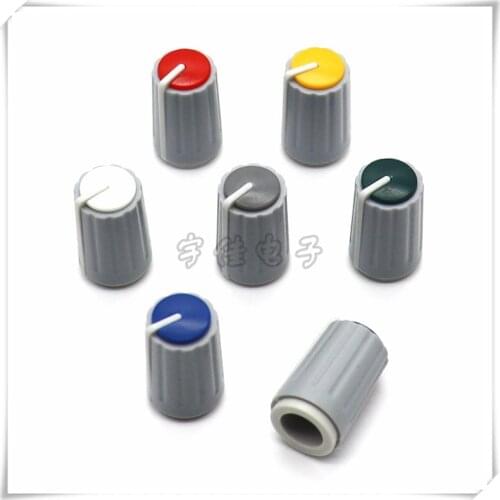 10 pieces Mixer Adjustment Knob Diameter 10.5mm Height 18mm Plastic Knob Cap 270 Degree D-Shaped Inner Hole 6mm