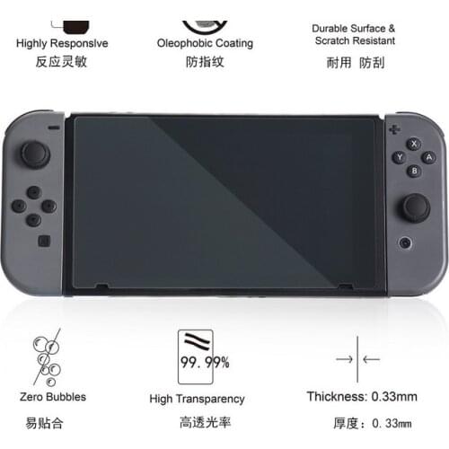 10pcs/lot for nintendo ns switch tempered glass lcd protective film screen protector
