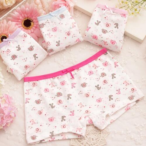 HPBBKD 10pcs/lot Girl Cartoon Panties Cotton Children Breathable Underwears Boxer Panties For Girls Kids Shorts Pants GU033