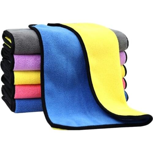10pcs colorful Microfiber Coral Fleece velvet Car Cleaning Cloth Thick Plush Car Care Detailing Wax Polishing Towel Car Wash