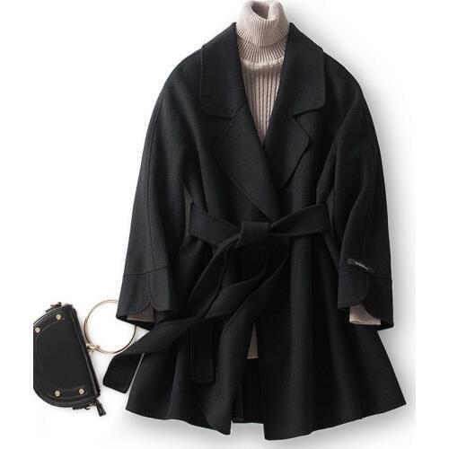 100% Wool Coat Female Jacket Autumn Winter Jacket Women Clothes 2020 Double Side Woolen Coats Korean Overcoat MY3803