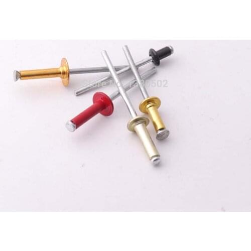 100pcs Aluminum Pop Blind Rivet Core Pulling Decoration Rivets / Nails mix color 40mm