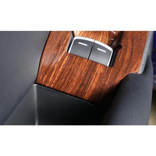 4PCS Luxury Wood ABS Chrome Car Interior Door Window Lift Glass Switch Buttons Cover Molding For Honda Accord 2018 Car Styling