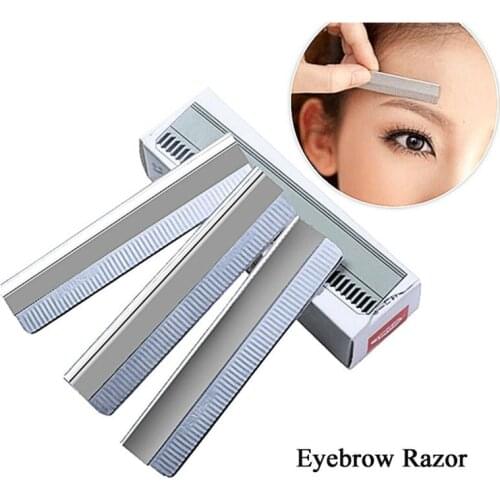 50 pcs Eyebrow Razor Stainless Steel Microblading eyebrow trimmer Brow Shaving Trimmers Make Up Tools
