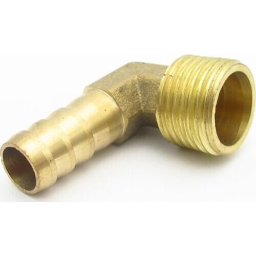 6mm 8mm 10mm 12mm 14mm 16mm 19mm Hose Barb 1/8" 1/4" 3/8" 1/2" 3/4" BSP Male Thread Elbow Brass Pipe Fitting Coupler Connector