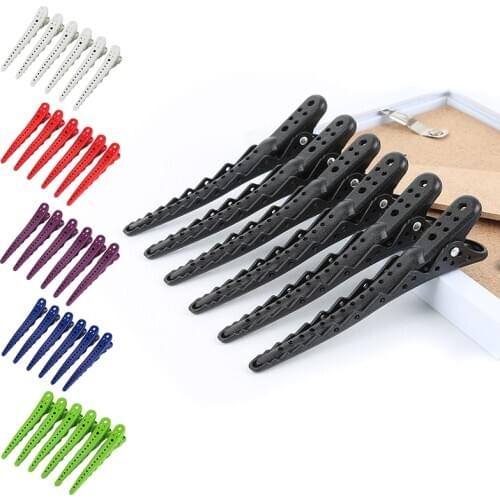 6Pcs Hair Clips Crocodile Mouth Professional Hairdressing Salon Hairpins Hair Styling Tools