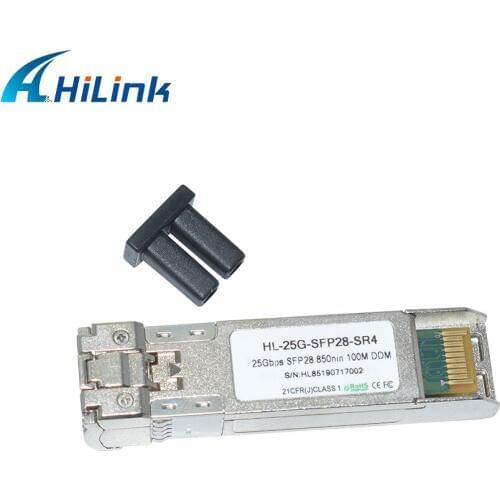 Free shipping! HL-25G-SFP28-SR4 Compatible brand 25G SFP28 850nm 100m SR4 DOM Transceiver Module