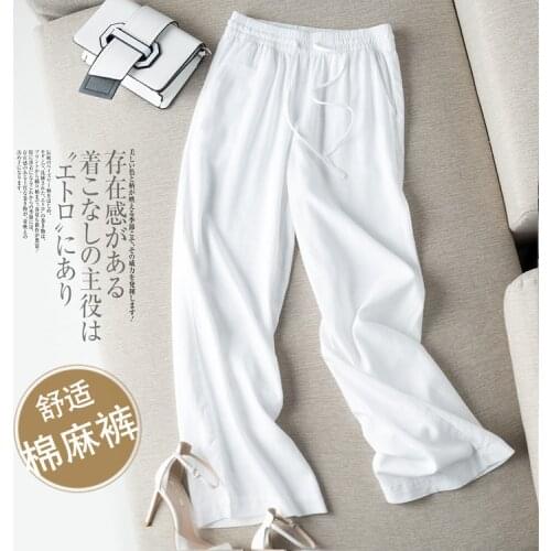 Plus size cotton linen pants women trousers oversize 5xl good ladies linen pants longs women linen clothes long cotton trousers