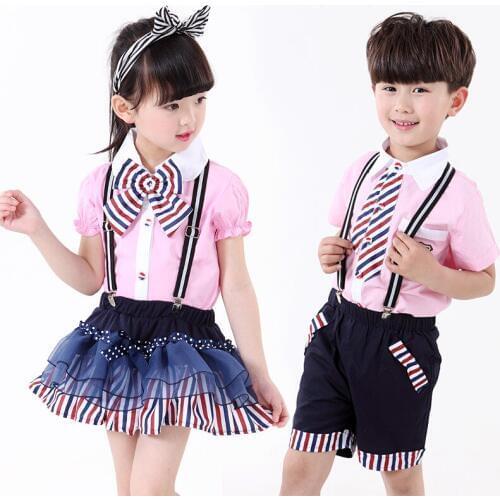 Children Girl School Clothing Costume Boy Ballroom Competition Dance Clothing Suit Girl Ballroom Dance Dresses School Uniform