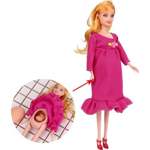Baby Educational Toys Real Pregnant Doll Suit Doll Have A Baby In Her Tummy For Barbie Doll Child Toy