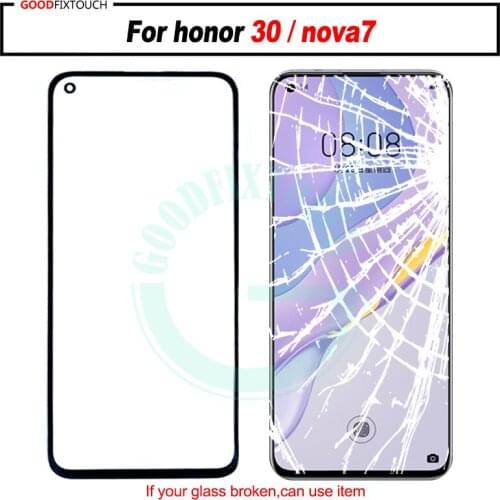 For honor30 / nova 7 Front Glass Touch Screen Top Lens LCD Outer Panel Repair + OCA Glue