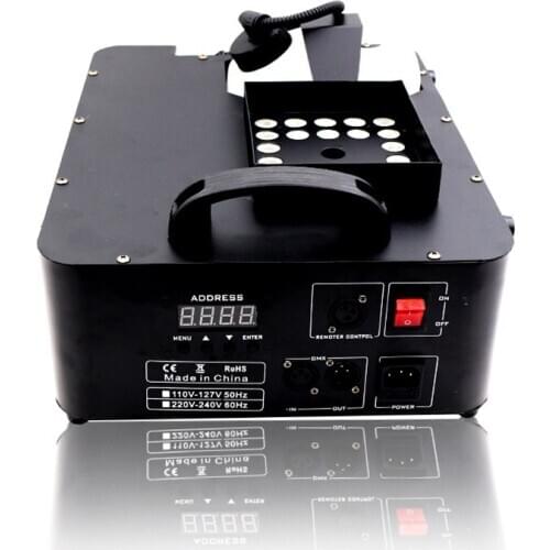 DMX LCD display 1500W vertical Smoke machine RGB LED dj lights fogger Colorful stage effects Disco nightclub party fog machine