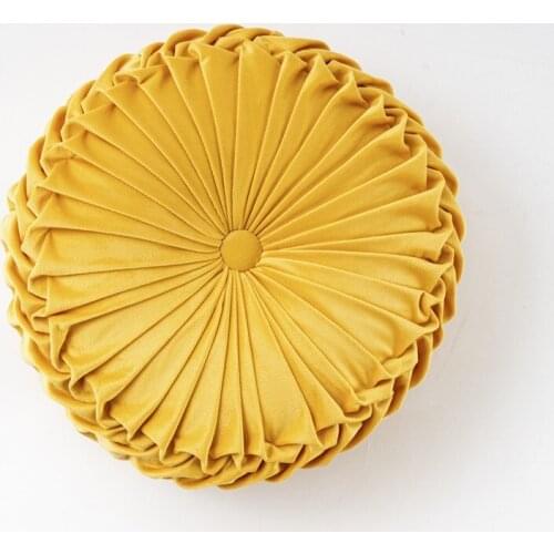 European Style Round Solid Red Grey Blue Pink Beige Green Seat Cushion Velvet Fabric Back Cushion Sofa Pillow Bed Pillow