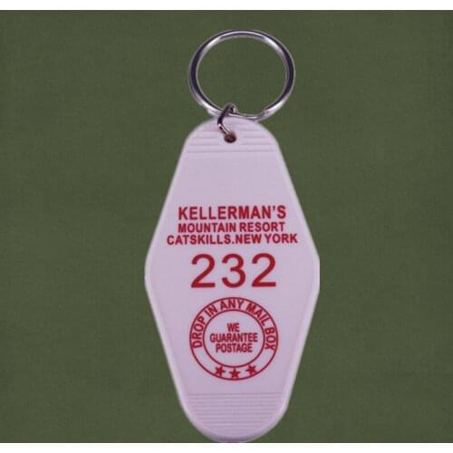 Dirty Dancing Kellermans Catskills resort Frances Houseman Baby Johnny Castle Motel Key tag Keychain romance movie keyfob