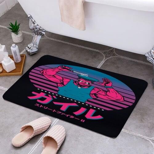 Guile 80s style ) 3D Print Doormats Rectangle Non-Slip DoorMat Bedroom Kitchen Entrance Print Door rugs Dropshipping