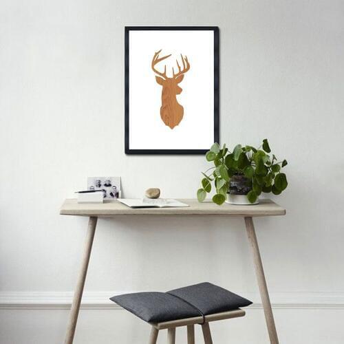 Nordic Style Canvas Print Painting Geometric Deer Wall Art Picture For Home Decoration Living Room No Frame LZ561