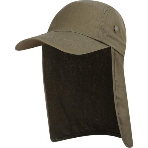 Fishing Cap Adjustable with Ear Neck Flap Cover Sunshade Folding Mesh Waterproof Sports Hat Outdoor Sportswear Accessories 2021