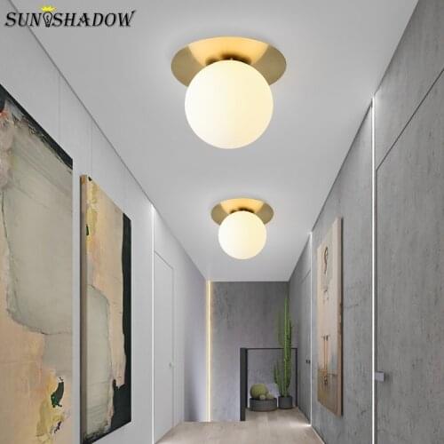 Brass Led Ceiling Light Modern Home Ceiling Lamp for Aisle Lamp Corridor Light Living room Bedroom Dining room Kitchen Lights